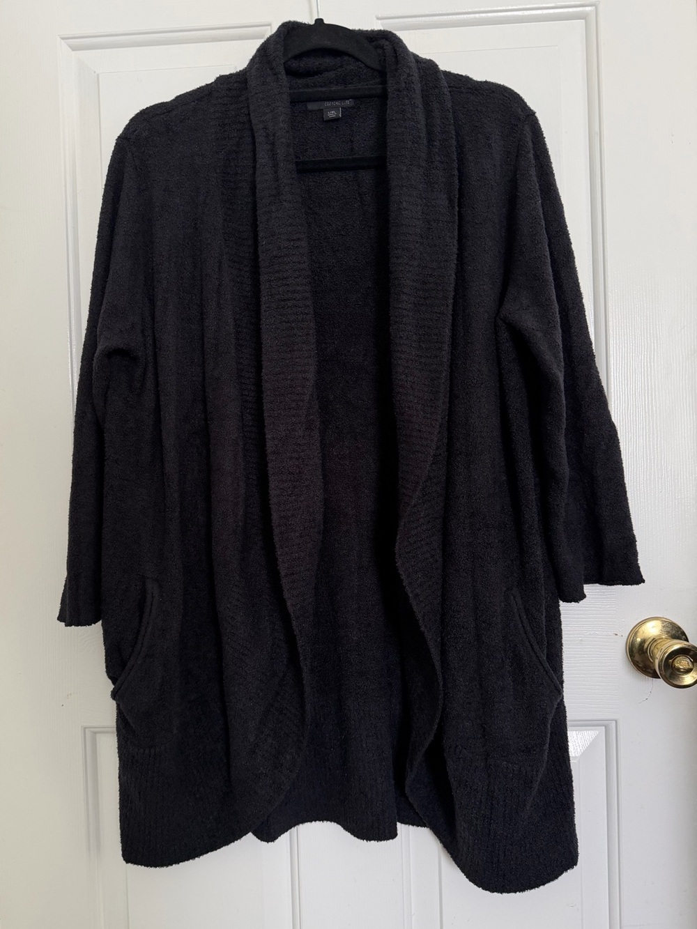 Barefoot Dreams Black Open-Front Cozy Cardigan